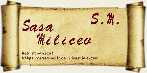 Saša Milićev vizit kartica